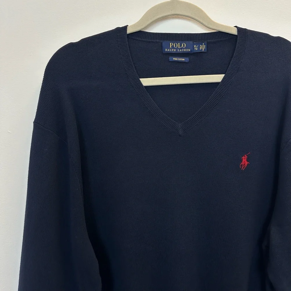 Polo PRL Ralph Lauren Pima Cotton V-Neck Sweater XL